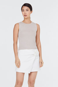 AKV 9300 SLEEVELESS KNIT TOP BEIGE