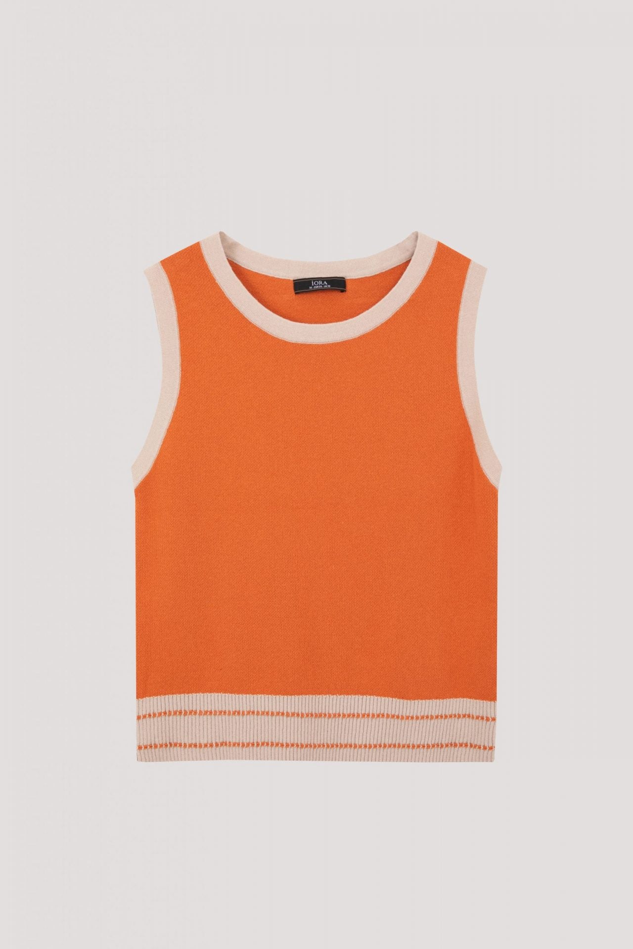 AKV 9935 SLEEVELESS HEMLINE TANK TOP ORANGE