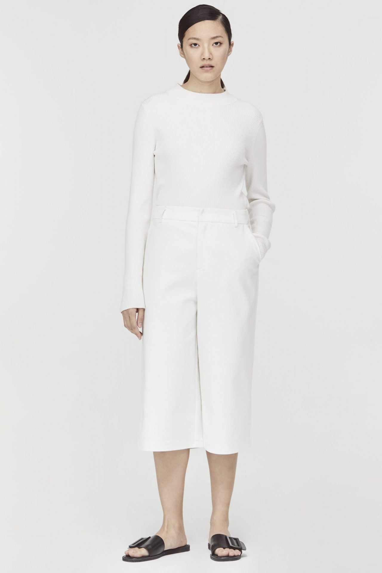 AP 8324 CREAM SIDE INSERTED POCKETS SHORT CULOTTES