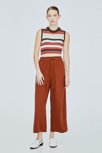 APL 11437 ELASTICATED CORDED CULOTTES SIENNA