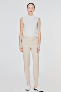 APL 7359 DECORATIVE BELT-LOOPED PANTS BEIGE