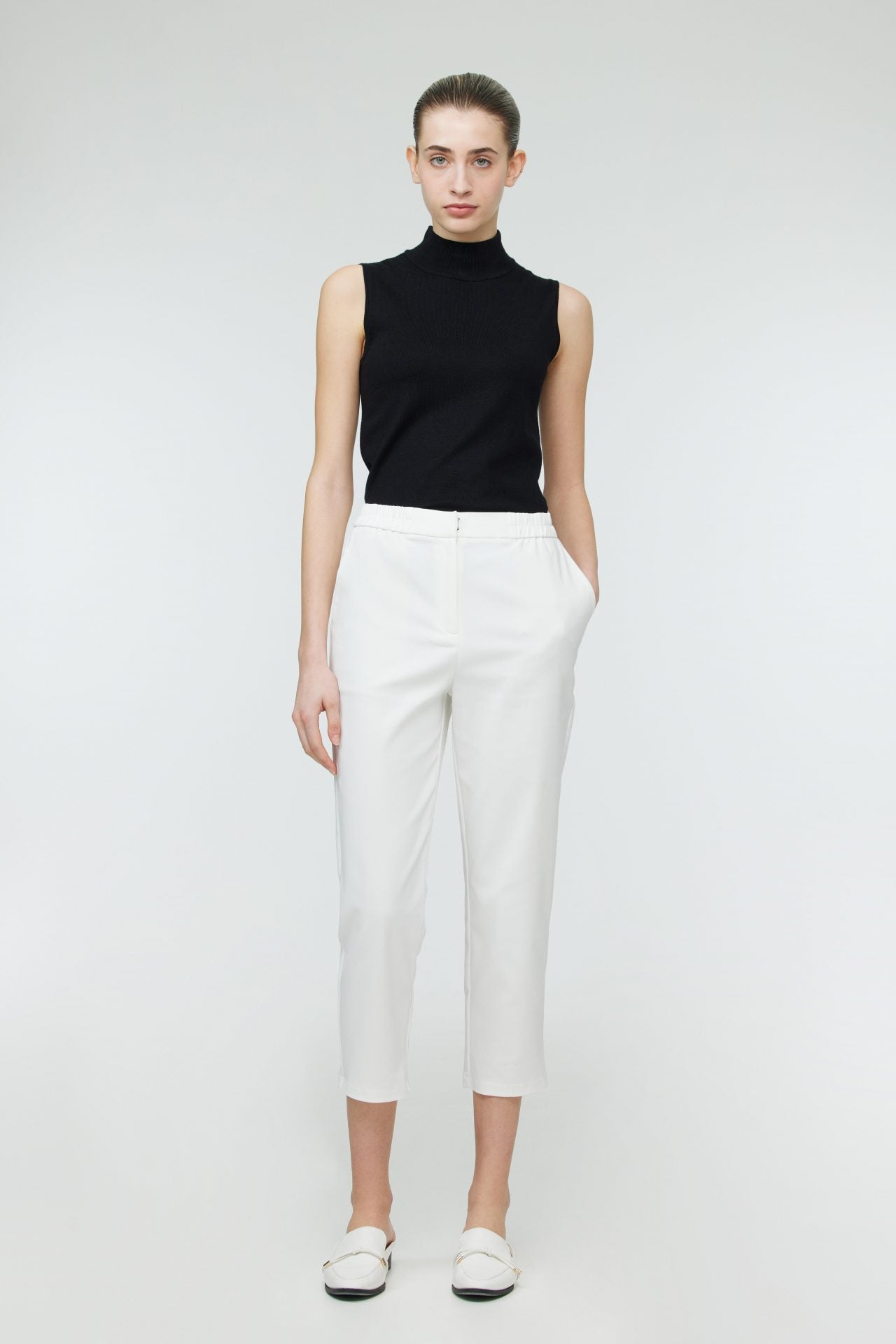 APL 9946 CROPPED TAPERED PANTS CREAM (1)