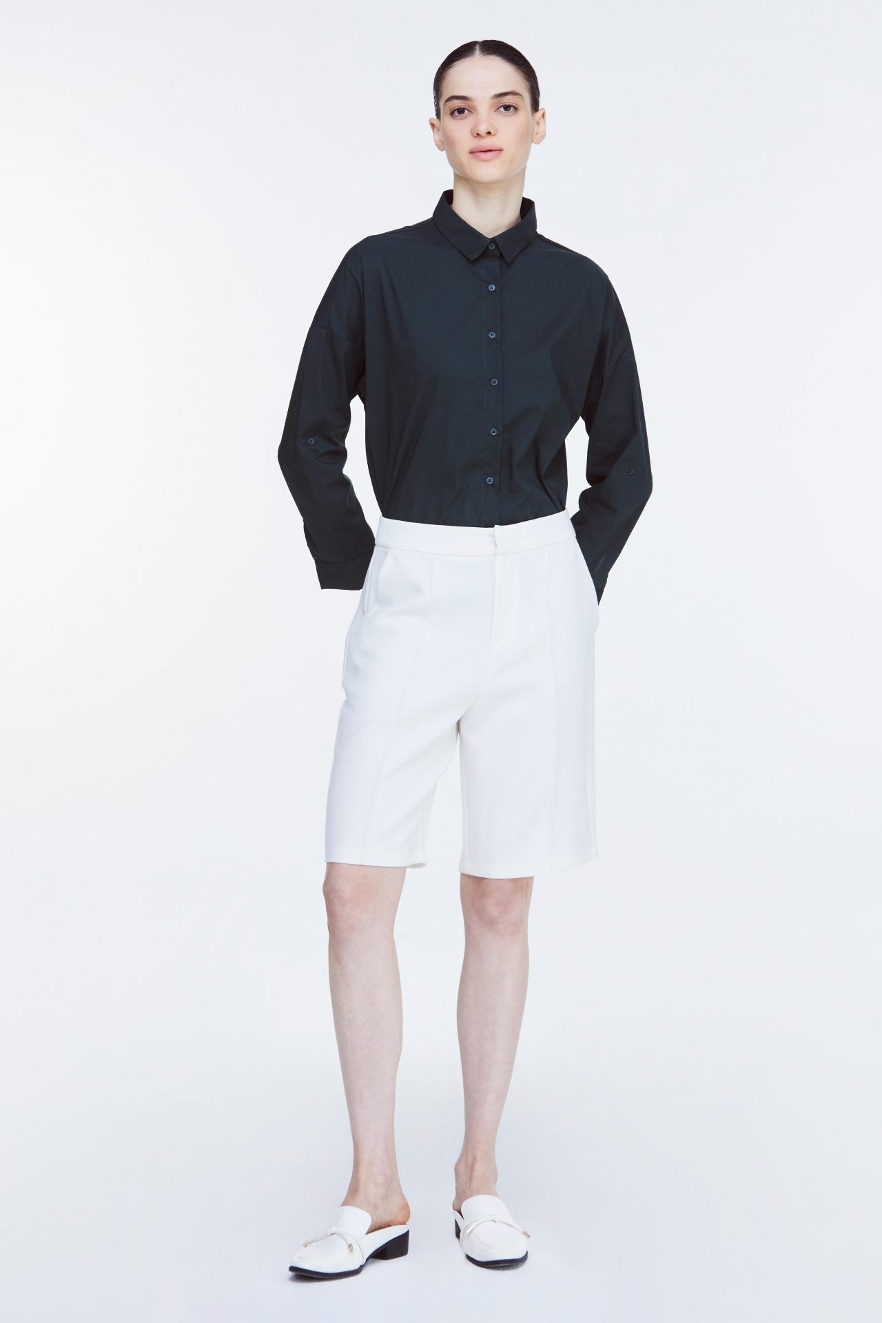 APS 10597 BERMUDA SHORTS CREAM