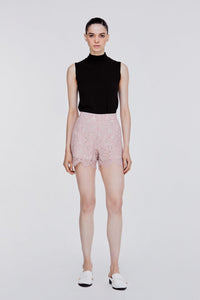 APS 10924 SCALLOP LACE SHORTS BLUSH