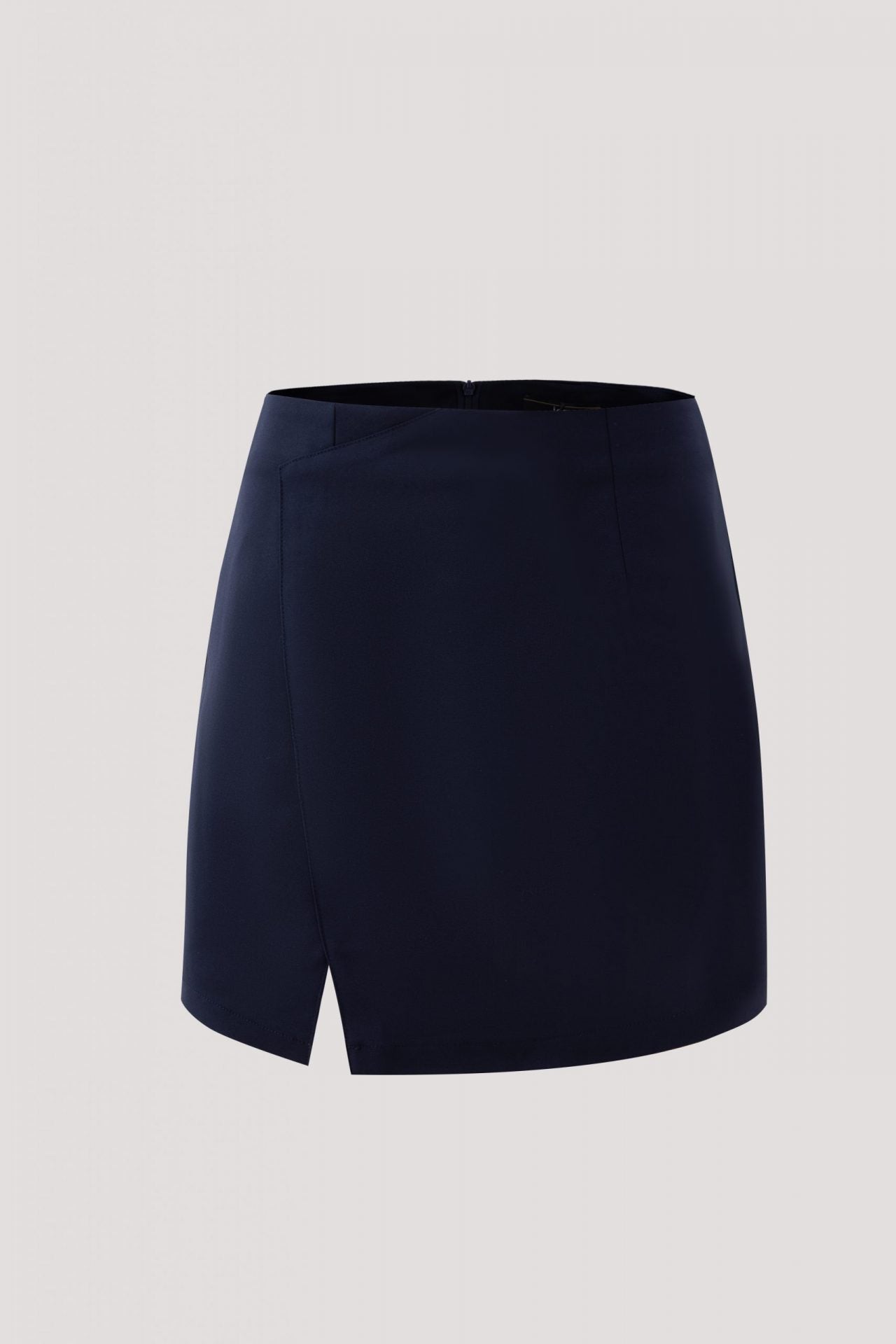 APS 8843 Short Skirt With Slit Navy