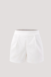 APS 9447 PLEATED SHORTS CREAM