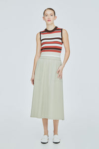 ASK 10463 MIDI SKIRT SAGE