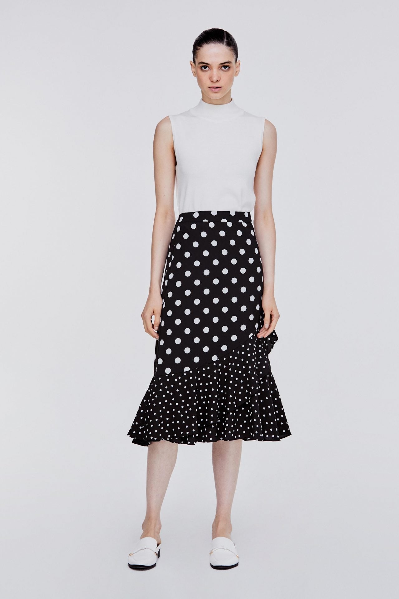 Polka dot skirt top malaysia