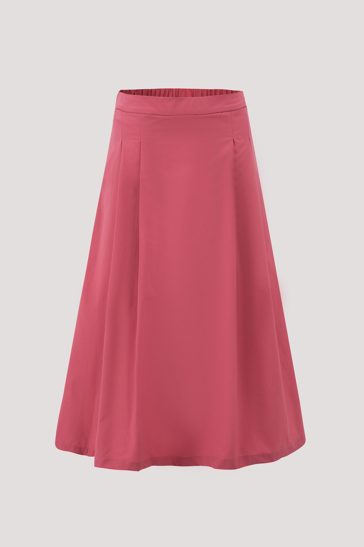 ASK 9018 PLEATED A-LINE SKIRT ROSE PINK
