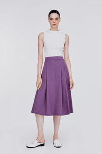 ASK 9018 PLEATED SKIRT MAUVE