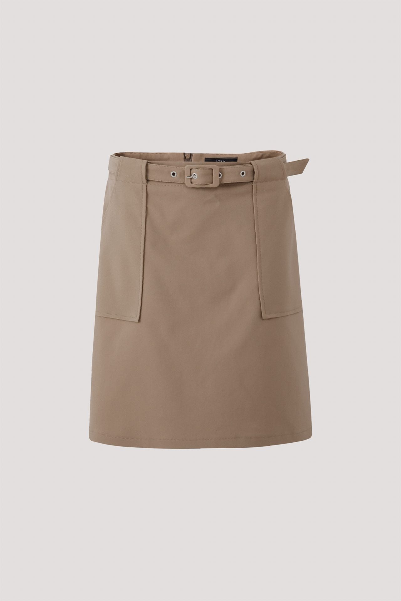 ASK 9240 BELTED SKIRT KHAKI