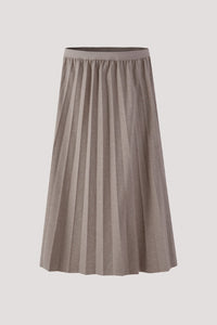 ASK 9388 PLEATED MAXI SKIRT KHAKI