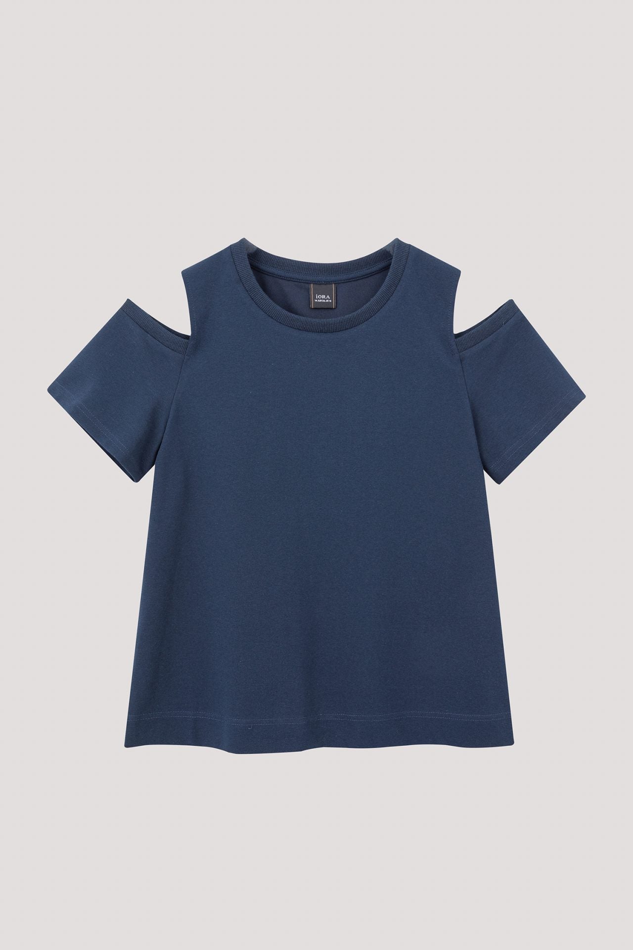 AT 10046 COLD SHOULDER BLOUSE NAVY