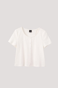 AT 10423 BUTTON BLOUSE CREAM