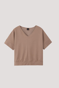 AT 10429 V NECK BLOUSE KHAKI