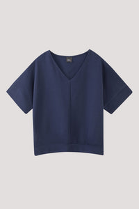 AT 10429 V-NECK BLOUSE NAVY