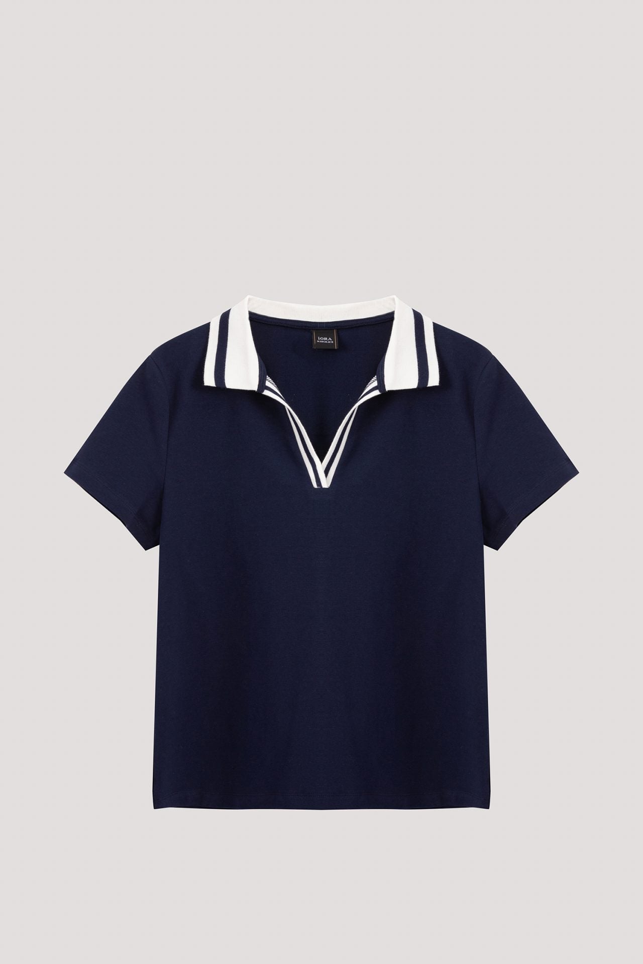 AT 10430 COLLARED BLOUSE NAVY