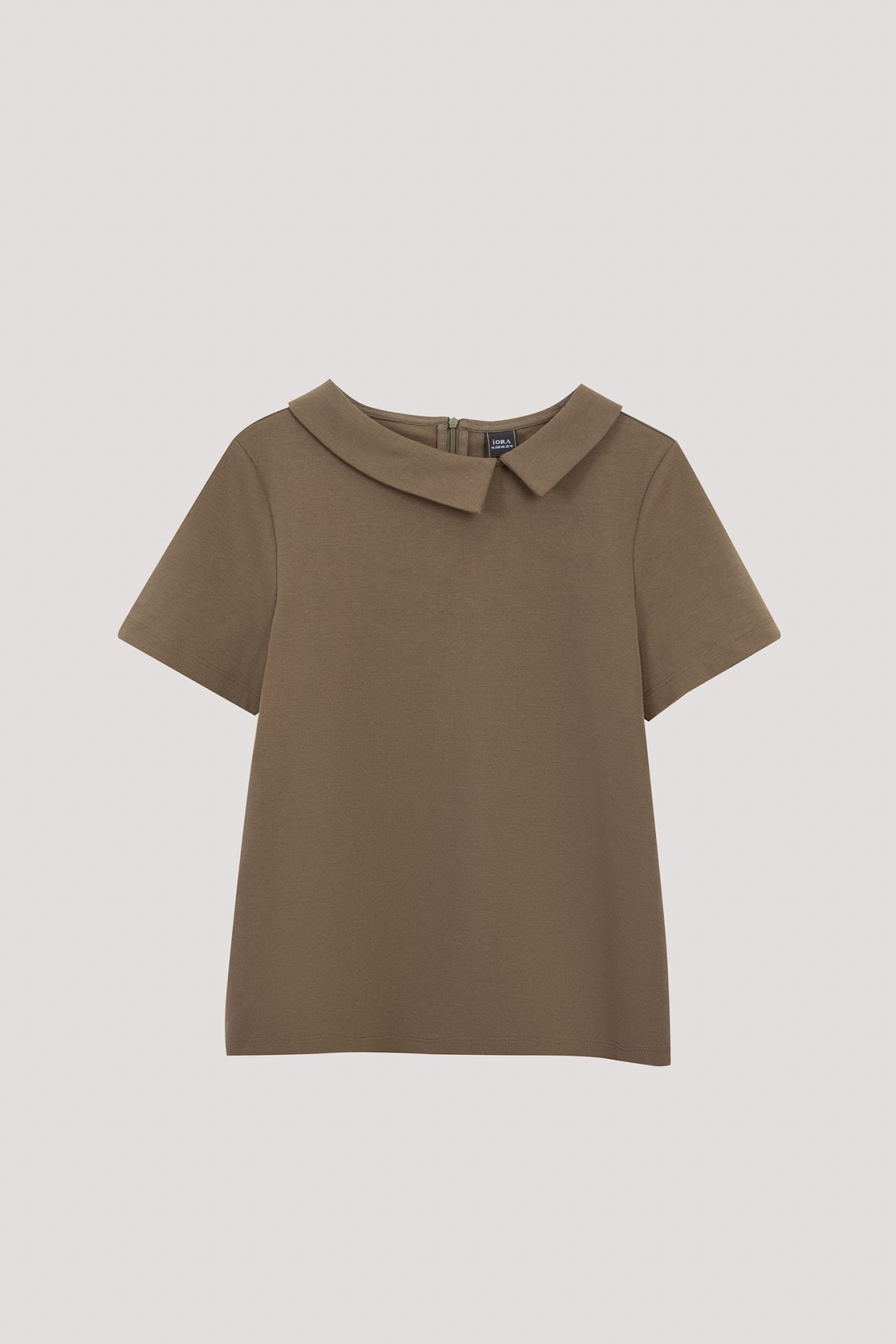 AT 10879 ROUND COLLAR TOP KHAKI GREEN