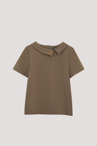 AT 10879 ROUND COLLAR TOP KHAKI GREEN