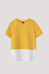 AT 10936 CONTRAST TOP YELLOW