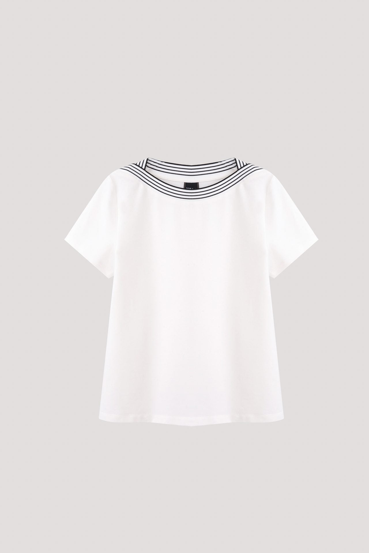 AT 11045 LINING NECKLINE BLOUSE CREAM