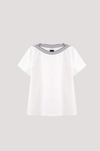 AT 11045 LINING NECKLINE BLOUSE CREAM