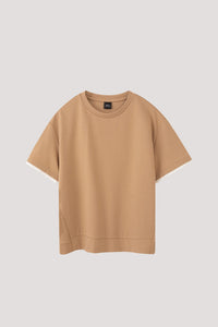 AT 11105 BASIC TEE DARK BEIGE