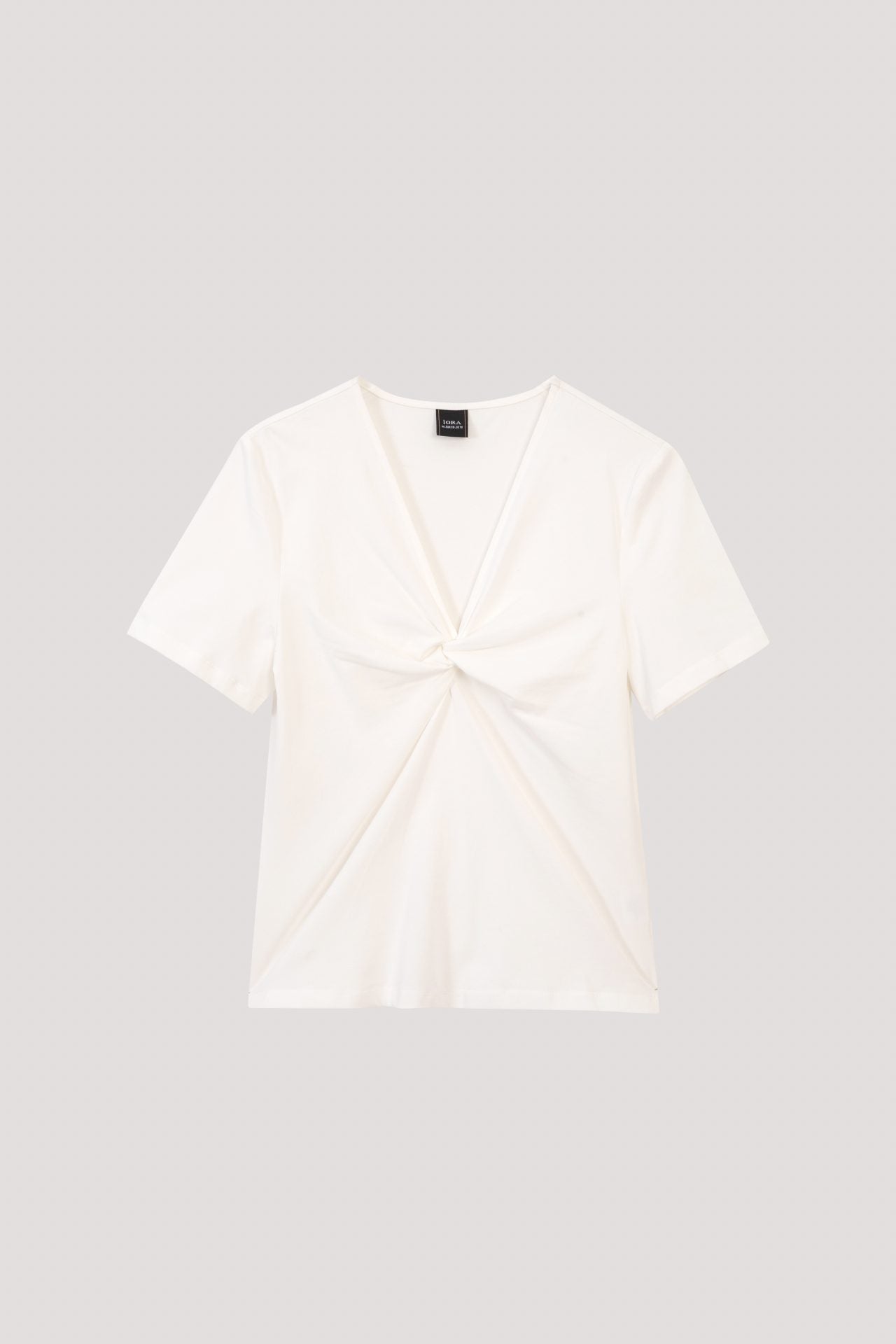 AT 11276 FRONT GATHERED DETAILS TOP CREAM