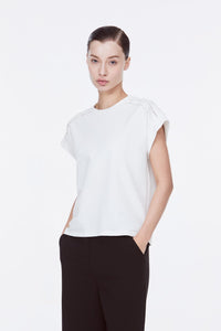 AT 11350 ROUND NECK TOP CREAM