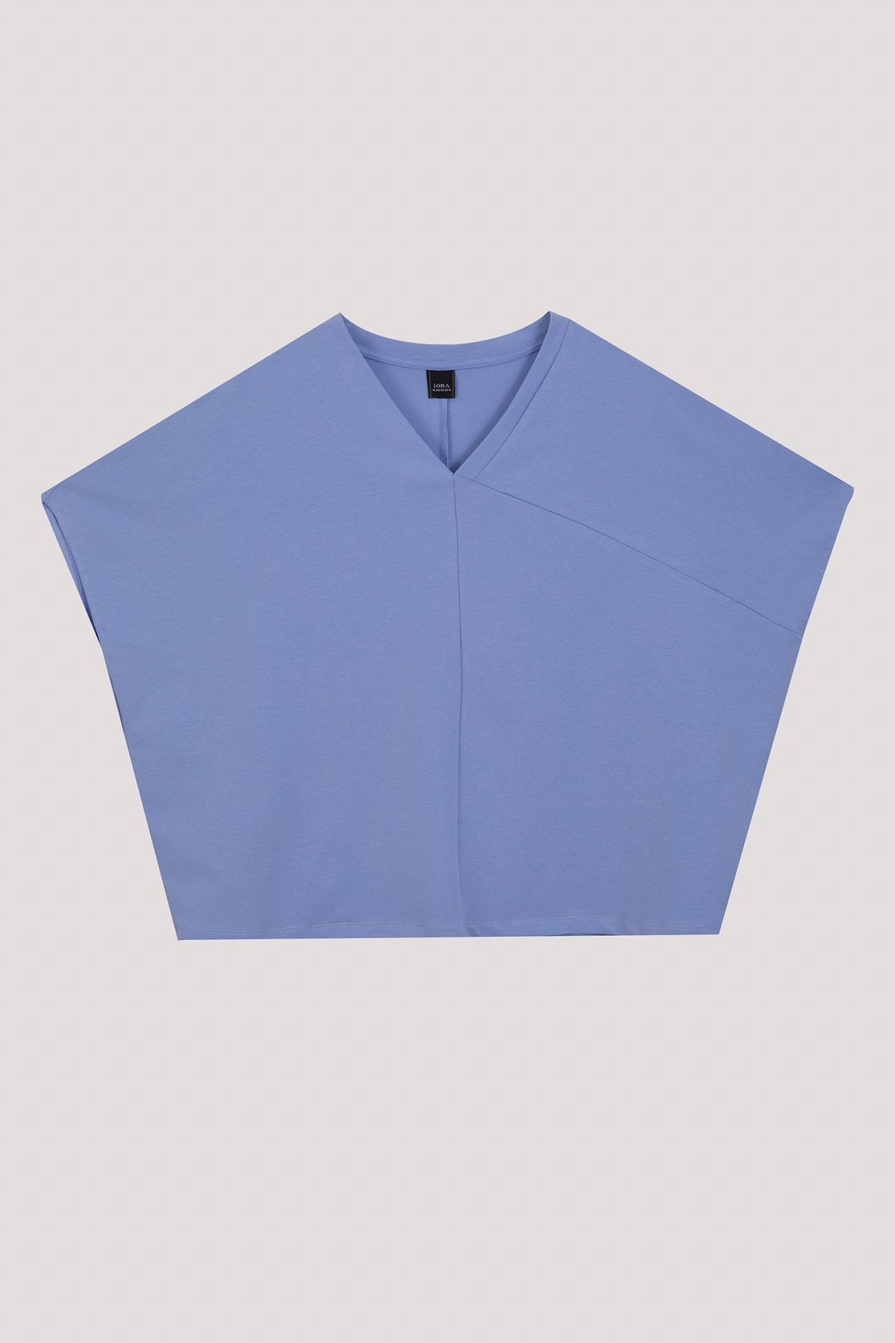AT 11353 PANELLED MAGYAR BLOUSE PERIWINKLE