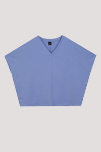 AT 11353 PANELLED MAGYAR BLOUSE PERIWINKLE