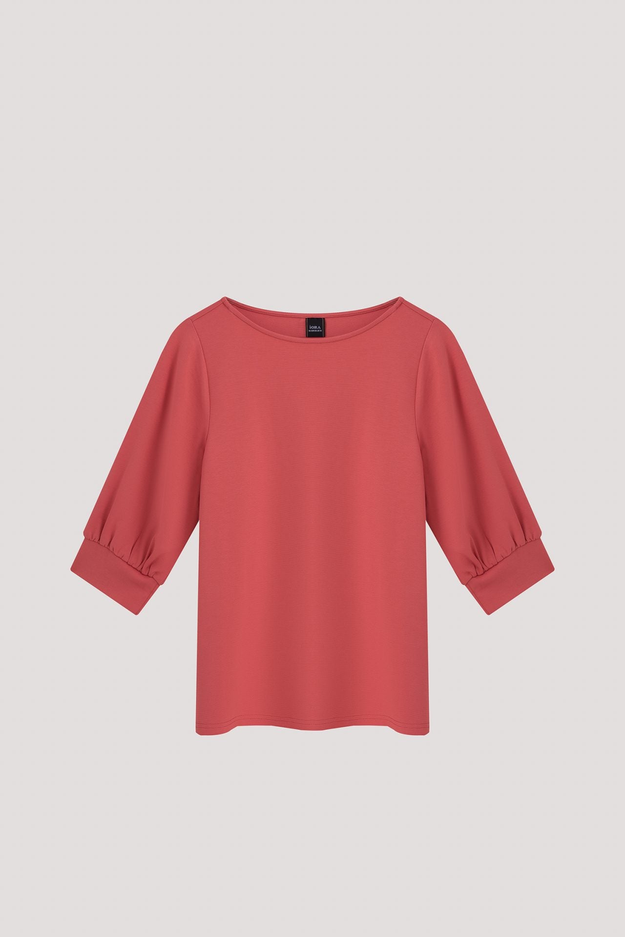 AT 7295 GATHERED SLEEVE BLOUSE SALMON