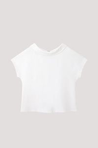 AT 7734 BOAT CUFFED NECKLINE TOP CREAM