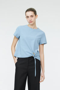AT 8549 SIDE TIE TOP DUSK BLUE