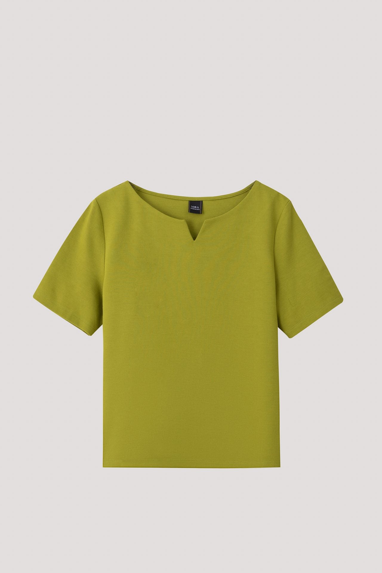AT 8569 V NECK DETAIL TOP OLIVE