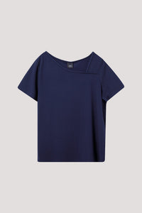 AT 8574 LEFT NECKLINE TOP NAVY