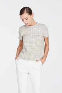 AT 9005 CHECKER TEE KHAKI