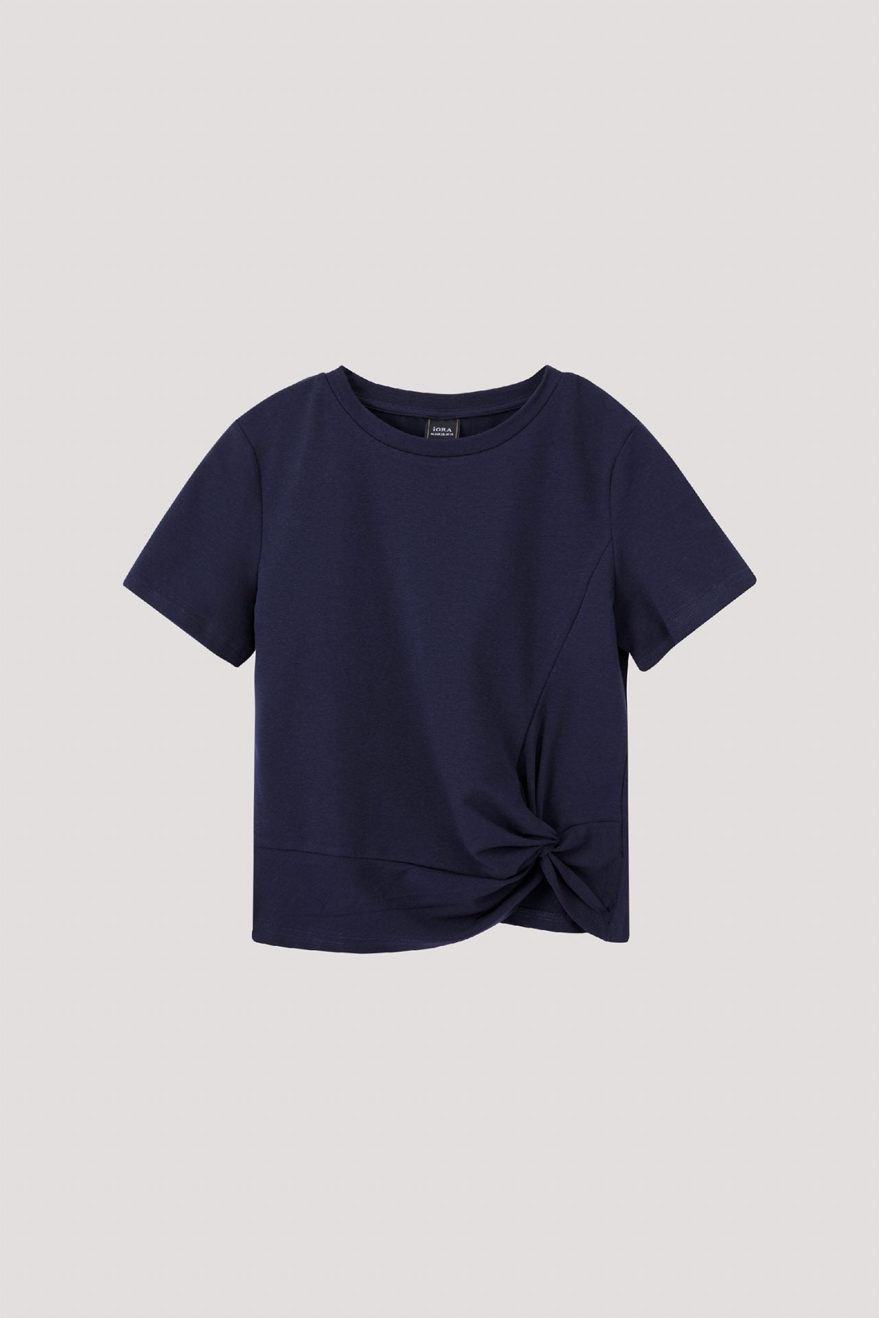 AT 9553 KNOT HEM BLOUSE NAVY