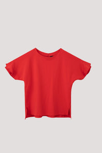 AT 9560 FLUTTER SLEEVE TANGERINE RED