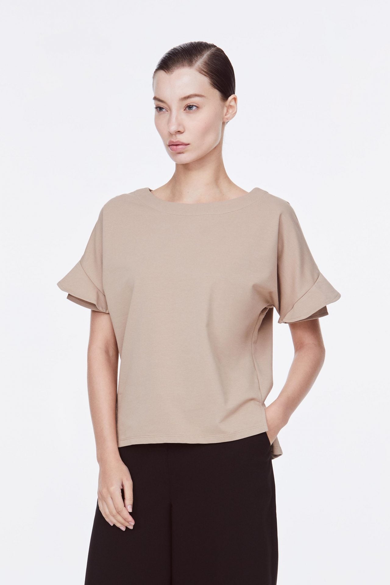 AT 9560 LAYERED SLEEVE SHIRT KHAKI