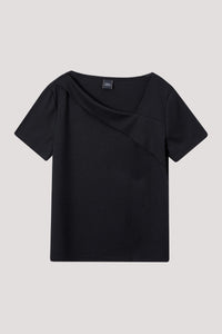 AT 9616 FRONT LAYERED TOP BLACK