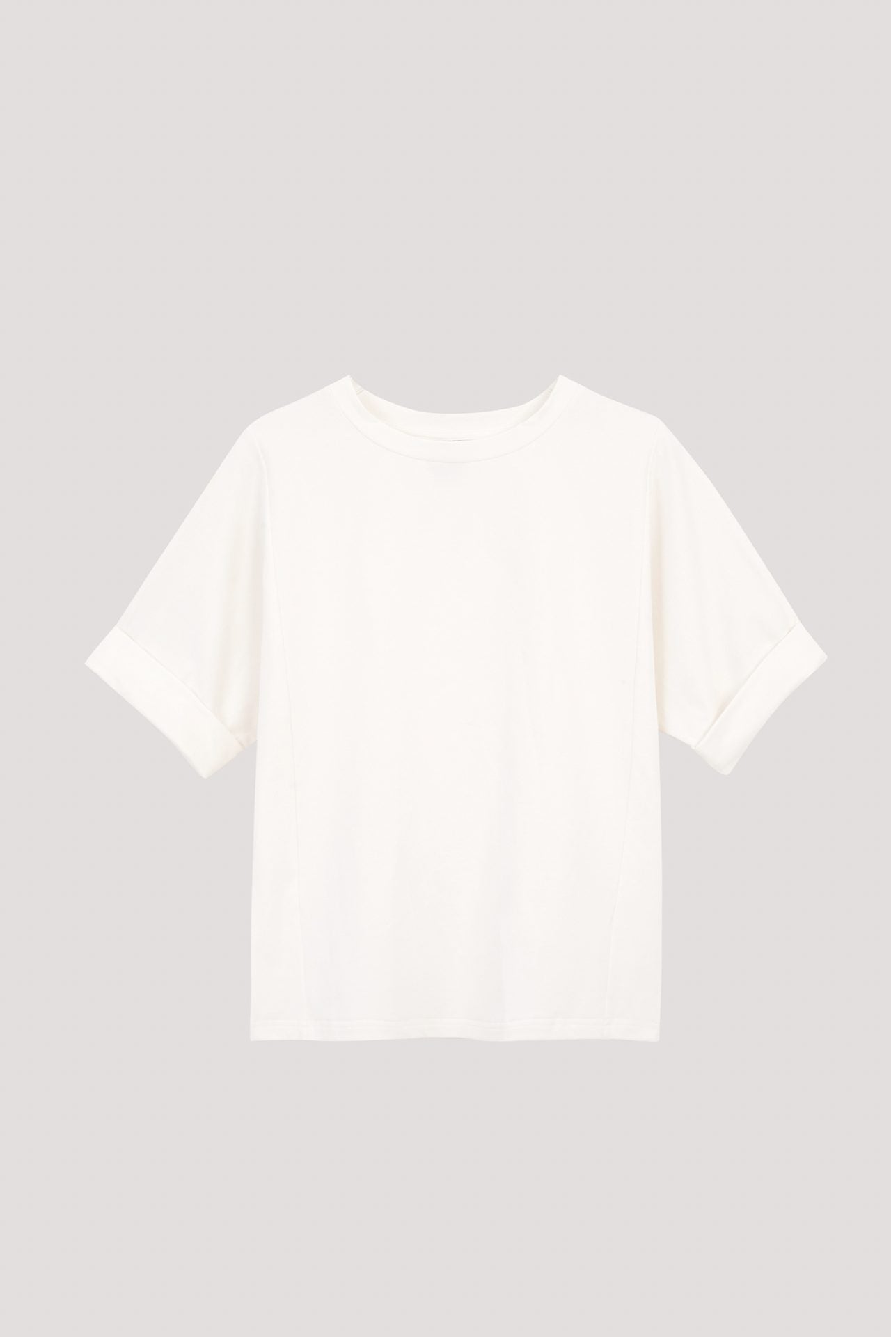 AT 9785 FOLDED SLEEVES TOP CREAM