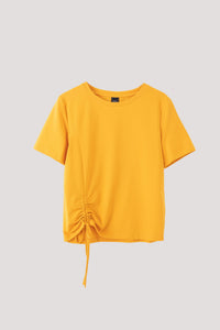 AT 9862 SIDE RUCHED TOP MARIGOLD