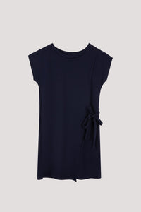 ATD 10208 SIDE TIED DRESS NAVY