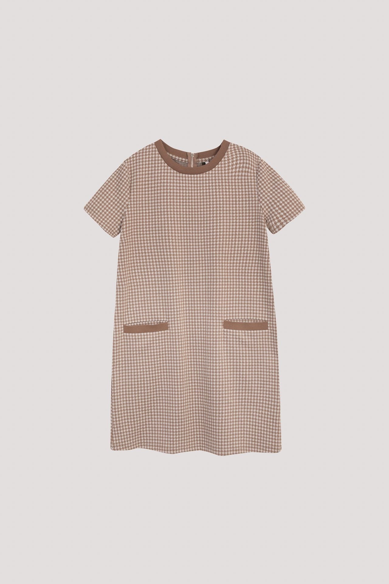 ATD 10386 TWEED DRESS KHAKI