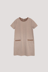 ATD 10386 TWEED DRESS KHAKI