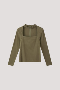 ATL 11095 FRONT SHOW BLOUSE ARMY GREEN