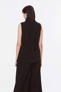 AV 9163 SINGLE BUTTON VEST BLACK BACK