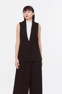 AV 9163 SINGLE BUTTON VEST BLACK