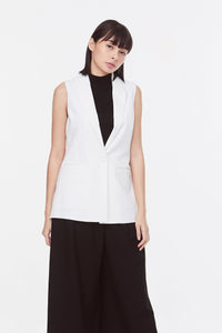 AV 9163 SINGLE BUTTON VEST CREAM